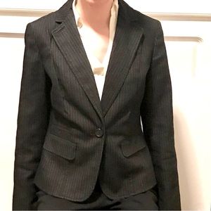 Ann Taylor Loft Black Pin Stripe Blazer